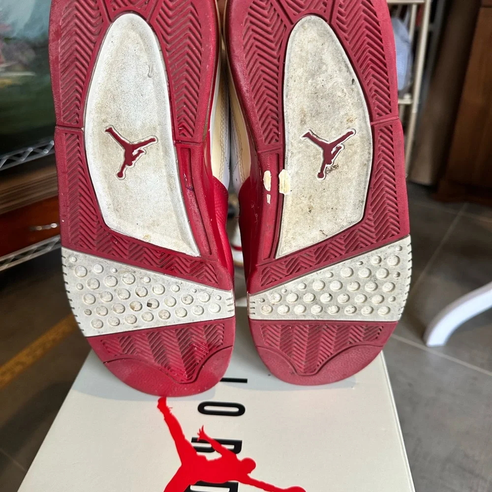 Air Jordan Flight 23 White Red Basketball Sneakers Mens 11.5 317820-113